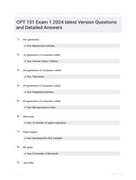 CPT 101 Exam 1 2024 latest Version Questions and Detailed Answers