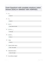 Exam Questions with complete solutions Latest Version 2024( A+ GRADED 100% VERIFIED).