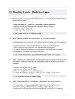 CE Mastery Exam - Medicare FWA