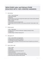 Skills EXAM Labor and Delivery EXAM 2024/2025  WITH 100% VERIFIED  ANSWERS