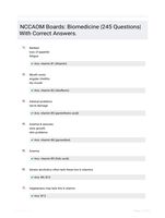 NCCAOM Boards: Biomedicine |245 Questions| With Correct Answers.