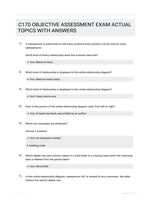 C170 OBJECTIVE ASSESSMENT EXAM ACTUAL TOPICS WITH ANSWERS