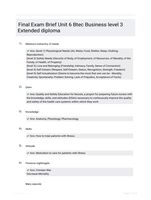 Final Exam Brief Unit 6 Btec Business level 3 Extended diploma