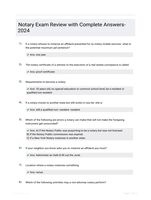 Notary Exam Review with Complete Answers- 2024