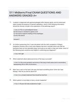 511 Midterm/Final EXAM QUESTIONS AND ANSWERS GRADED A+