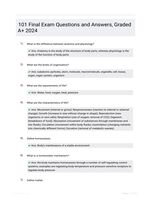 101 Final Exam Questions and Answers, Graded A+ 2024