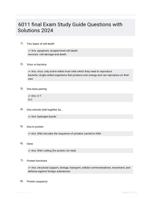 6011 final Exam Study Guide Questions with Solutions 2024