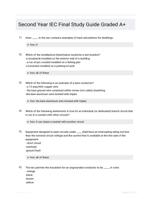Second Year IEC Final Study Guide Graded A+