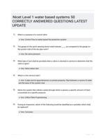 Nicet Level 1 water based systems 50 CORRECTLY ANSWERED QUESTIONS LATEST UPDATE