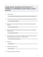 Drugs Quizizz Questions and Answers 21 CORRECTLY ANSWERED QUESTIONS LATEST UPDATE