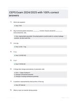 CEPS Exam 2024/2025 with 100% correct answers
