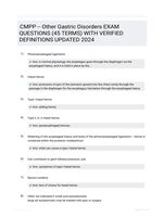 CMPP -- Other Gastric Disorders EXAM QUESTIONS (45 TERMS) WITH VERIFIED DEFINITIONS UPDATED 2024