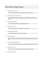 WGU D094 Already Passed