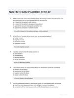 NYS EMT EXAM PRACTICE TEST #2