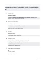 General Surgery Questions Study Guide Graded A+
