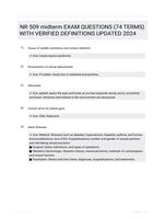 NR 509 midterm EXAM QUESTIONS (74 TERMS) WITH VERIFIED DEFINITIONS UPDATED 2024