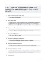 C963 - Objective Assessment Superset 120 CORRECTLY ANSWERED QUESTIONS LATEST UPDATE