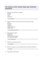 SPI EXAM LATEST  QUESTIONS AND VERIFIED ANSWERS