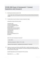 ECON 200 Exam 4 Homework 1 Correct Questions and Answers!
