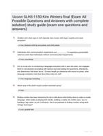 Uconn SLHS-1150 Kim Winters final (Exam All Possible Questions and Answers with complete solution) study guide (exam one questions and answers)
