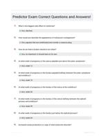 Predictor Exam Correct Questions and Answers!
