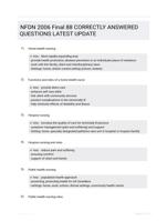 NFDN 2006 Final 88 CORRECTLY ANSWERED QUESTIONS LATEST UPDATE
