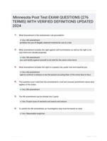Minnesota Post Test EXAM QUESTIONS (276 TERMS) WITH VERIFIED DEFINITIONS UPDATED 2024