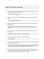 Exam #1 correct answers