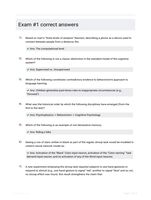 Exam #1 correct answers