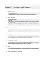 MN POST Test Study Guide Rated A+