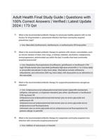 Adult Health Final Study Guide | Questions with 100% Correct Answers | Verified | Latest Update 2024 | 173 Qst
