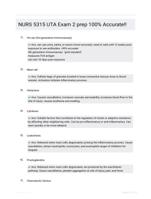 NURS 5315 UTA Exam 2 prep  100% Accurate!!