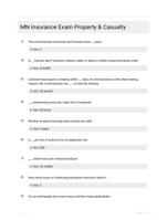 MN Insurance Exam Property & Casualty