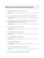 MN Insurance Exam Property & Casualty