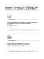 Agronomy Written Test Part 1 QUESTIONS AND ANSWERS 100% VERIFIED A+ GUARANTEED