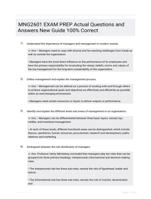MNG2601 EXAM PREP Actual Questions and Answers New Guide 100% Correct