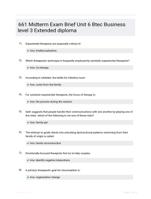 661 Midterm Exam Brief Unit 6 Btec Business level 3 Extended diploma