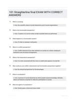 101 Straighterline final EXAM  WITH CORRECT ANSWERS
