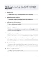 101 Straighterline final EXAM  WITH CORRECT ANSWERS
