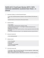 NURS 6512 Final Exam Review WITH 100% VERIFIED ANSWERS GUARANTEED PASS + A GRADE