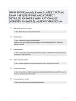 RMIN 4000 Edmunds Exam 2 2024|2024 Questions with correct Answers