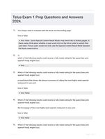 Telus Exam 1 Prep Questions and Answers 2024.
