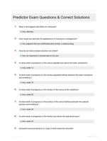Predictor Exam Questions & Correct Solutions