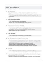 MHA 707 Exam D