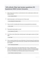 140 orthotic fitter test review questions |93 Questions| With Correct Answers.