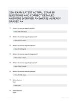 256- EXAM LATEST  ACTUAL EXAM 88  QUESTIONS AND CORRECT DETAILED ANSWERS  (VERIFIED ANSWERS) |ALREADY GRADED A+
