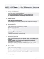 MIBO 3500E Exam 3 With 100% Correct Answers