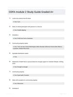 CDFA module 2 Study Guide Graded A+