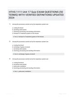 HTHS 1111 Unit 17 Quiz EXAM QUESTIONS (50 TERMS) WITH VERIFIED DEFINITIONS UPDATED 2024