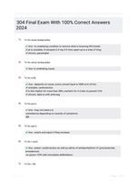 304 Final Exam With 100% Correct Answers 2024
